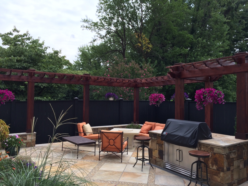 As You Like It Landscaping – Pergola Defines a Seating Area